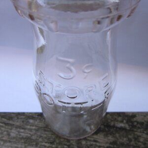 3 Cent Store Milk Bottle Connersville Indiana Milk Dealers Associated Embossed